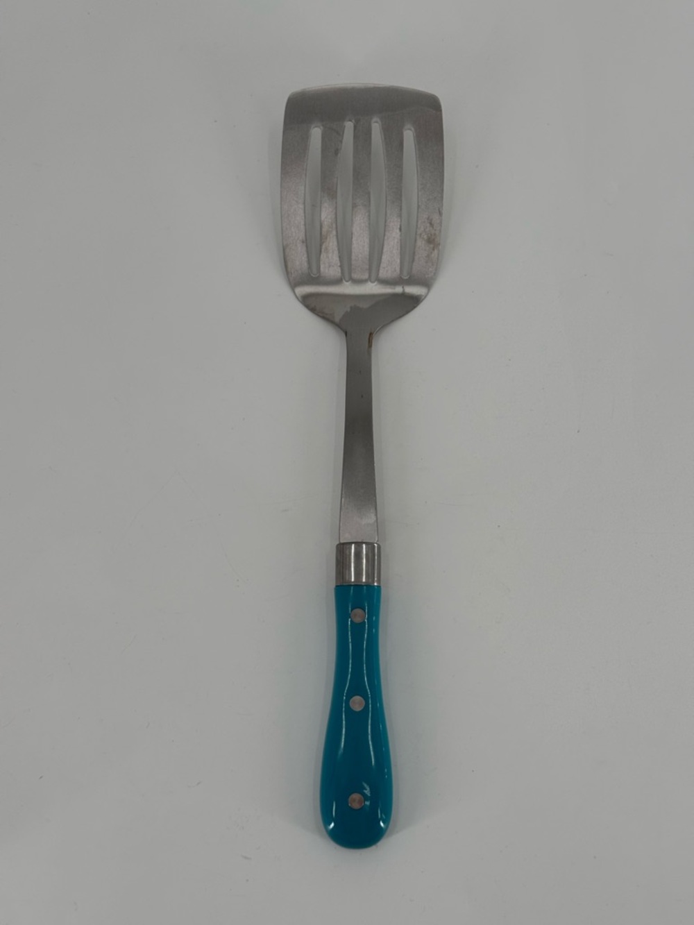 PIONEER WOMAN STAINLESS‎ STEEL SLOTTED TURNER SPATULA UTENSIL AQUA HANDLE